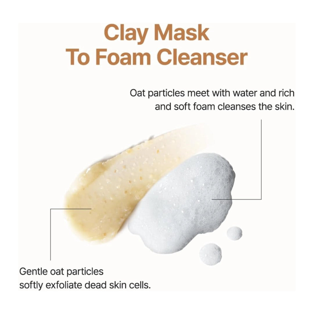 Purito 2-in-1 Clay Mask and Foam Cleanser with Oat Particles