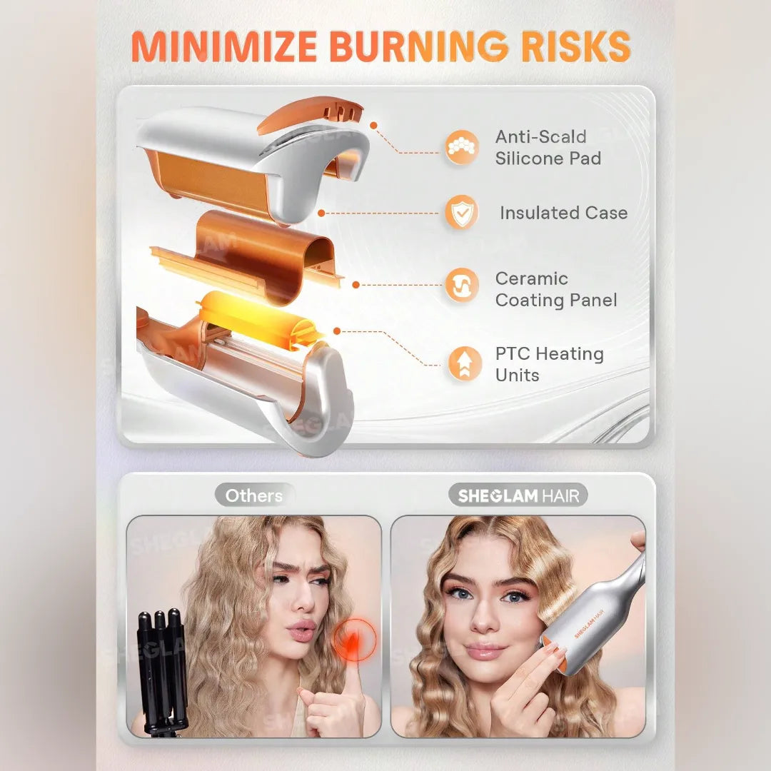 شيجلام وافر شعر بسطوانتين للموجات الشاطئية