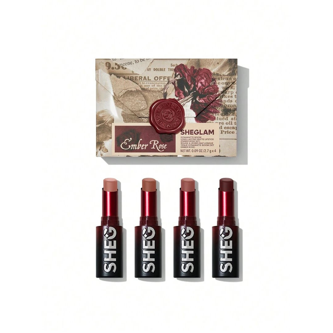 Sheglam Ember Rose Set Dynamatte Boom LL Matte Lipstick