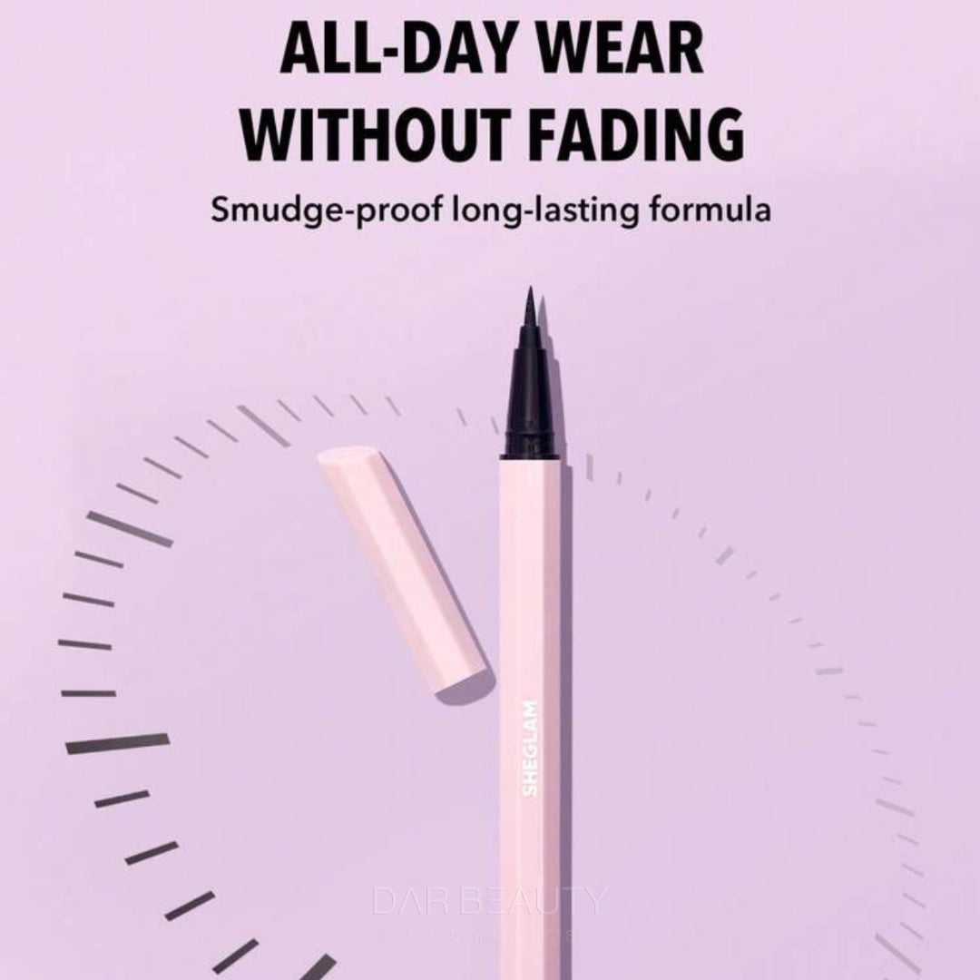 شيجلام آيلاينر سائل أسود لا يمسح بطرف دقيق