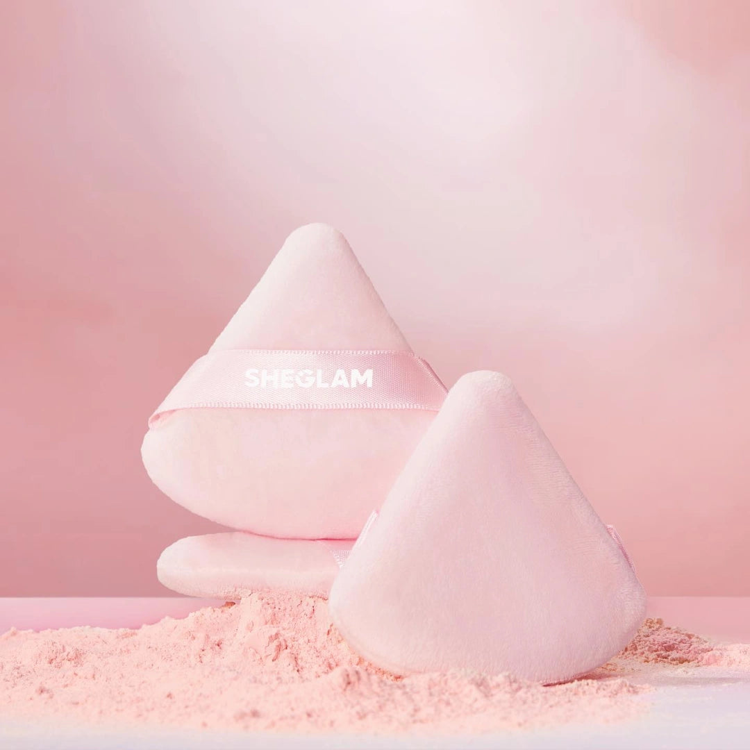 باف بودرة إنستا ريدي من شيجلام مثلثي الشكل وردي