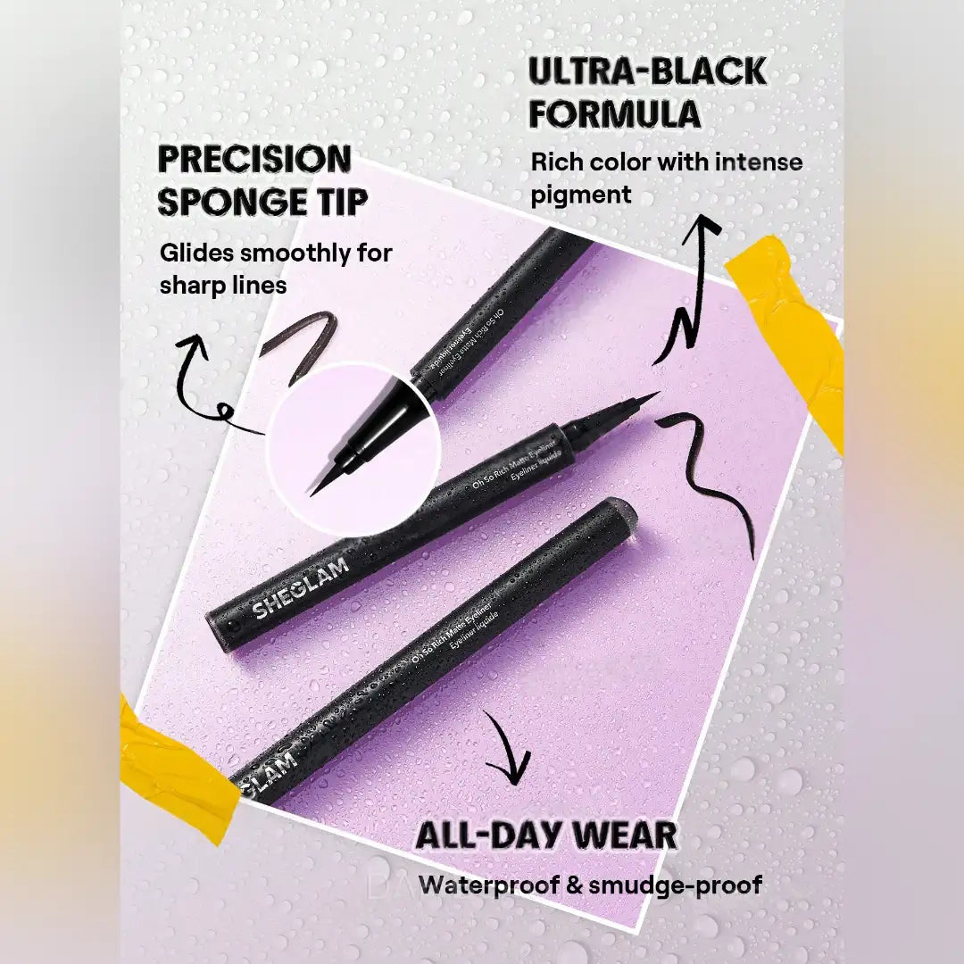 شيجلام آيلاينر مات داكن مقاوم للتمسح والماء