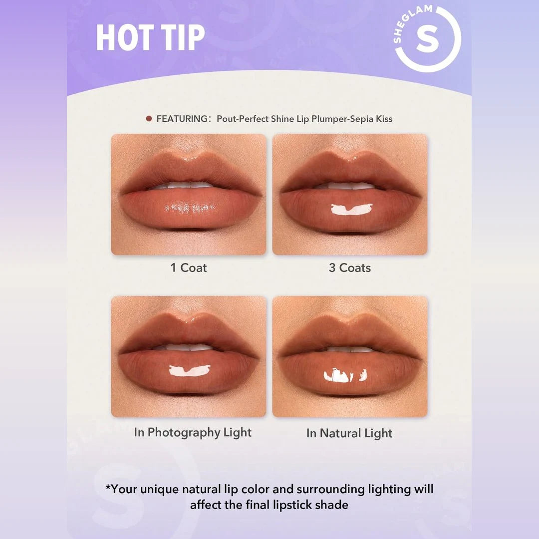 مظهر بلمبر الشفاه شيجلام باوت بيرفكت شاين بدرجة هوت كوكو