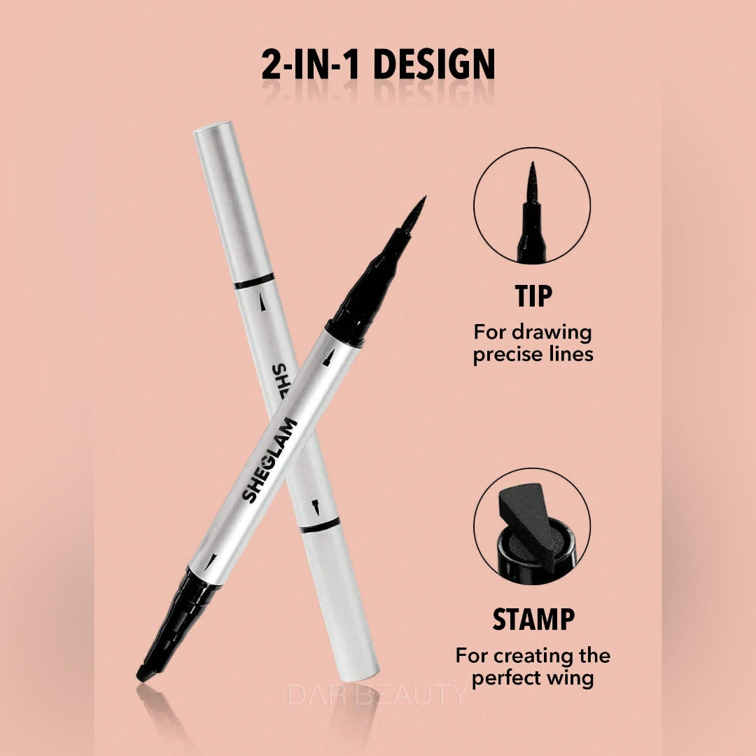 آيلاينر وينج إت الثنائي المقاوم للماء من شيجلام باللون الأسود