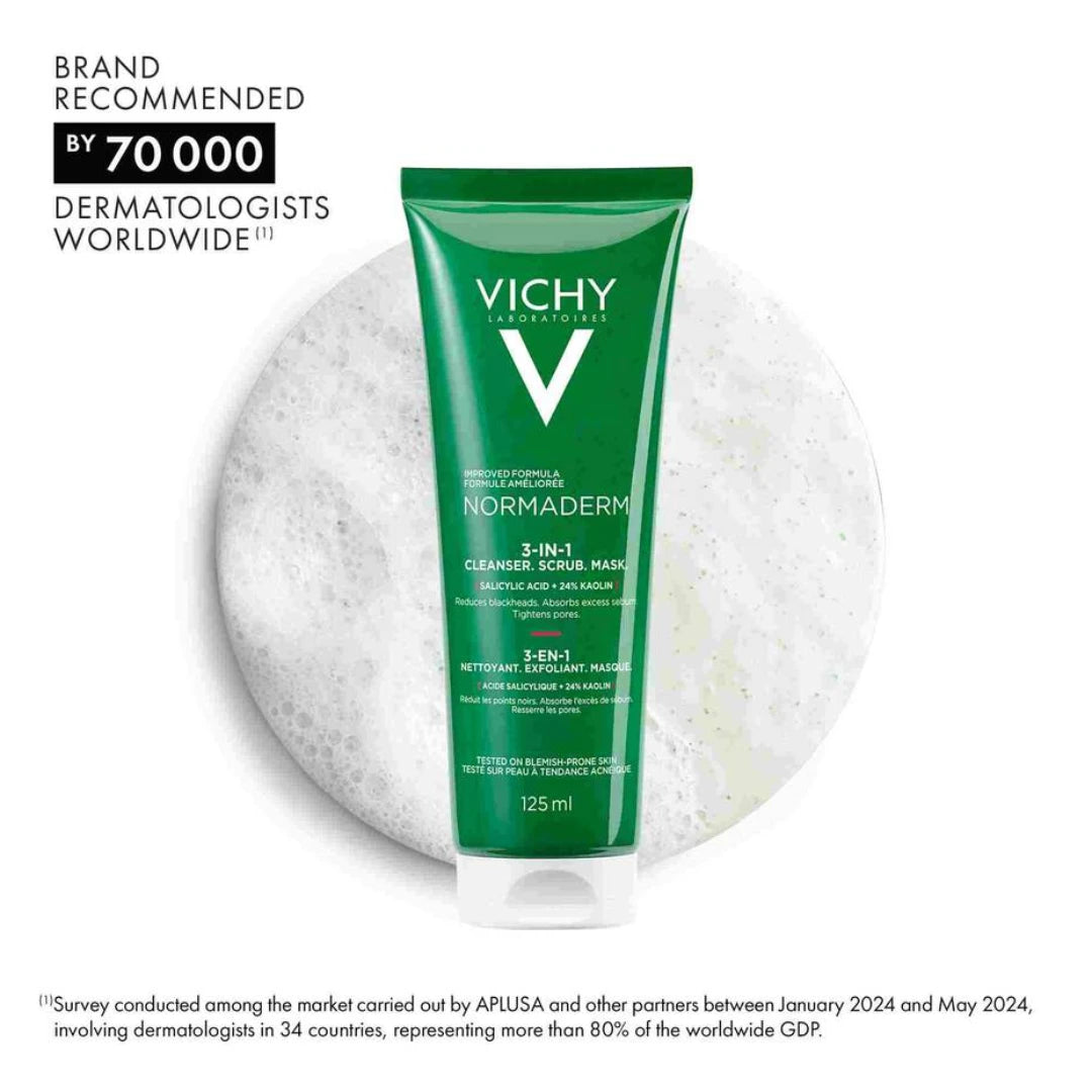 Vichy Normaderm Clay Mask with Salicylic Acid and Glycolic Acid 125ml
