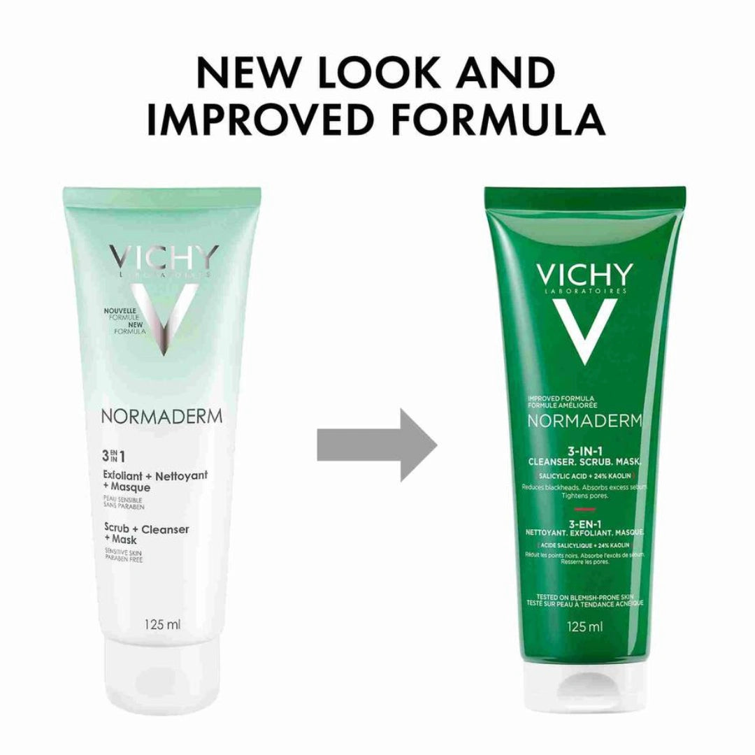 Vichy Normaderm Clay Mask with Salicylic Acid and Glycolic Acid 125ml