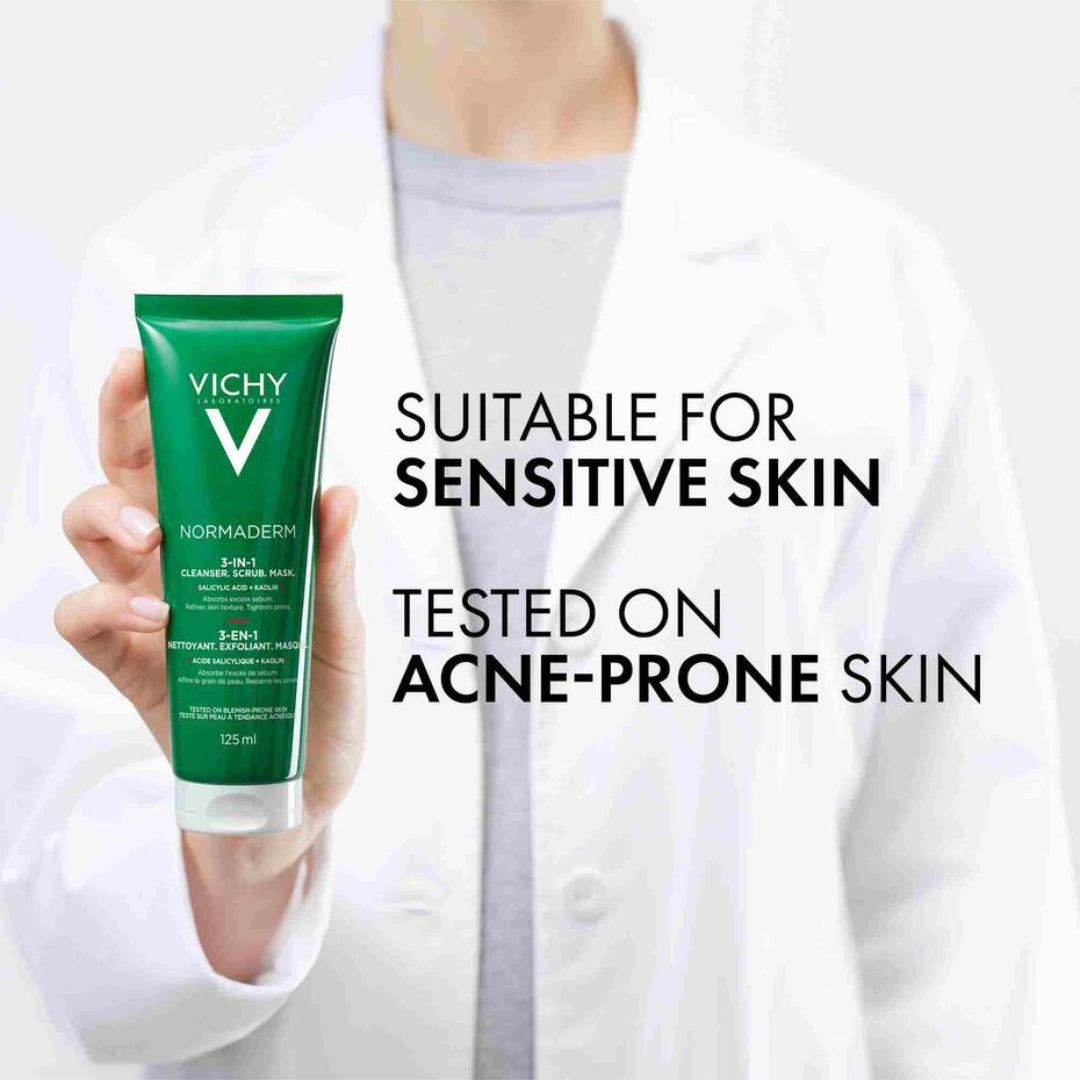 Normaderm 3-in-1 Kaolin Clay Cleanser for Oily and Blemish-Prone Skin