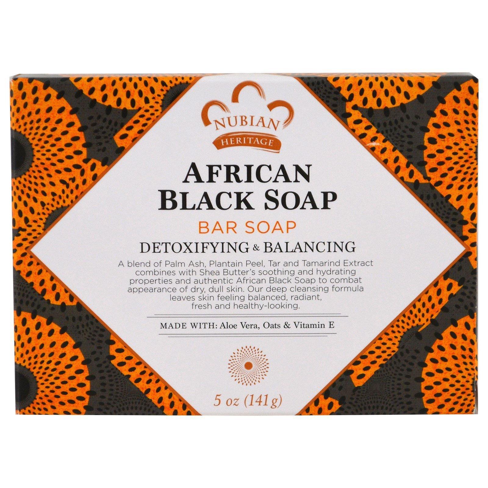 الصابون الافريقي الأسود | Nubian African Black Soap - 141g | Nubian Heritage