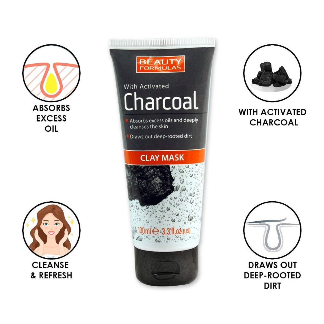 Beauty Formulas Clay Mask With Activated Charcoal